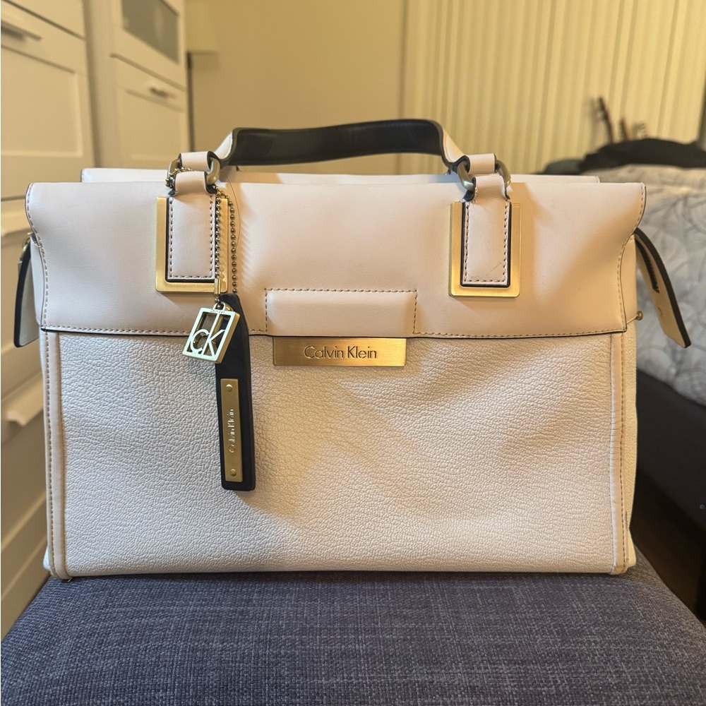 Calvin Klein Cream Shoulder Bag
